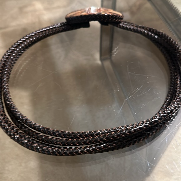 Margarita Barrera brown leather & wooden belt - Picture 4 of 6